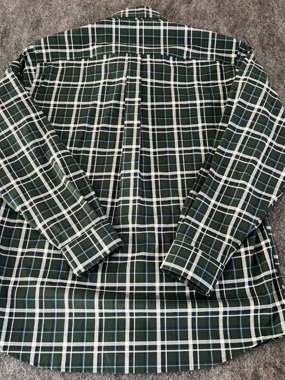 Jos. A. Bank Mens Medium Traditional Fit Green Plaid Check Long Sleeve Shirt - Picture 2 of 3